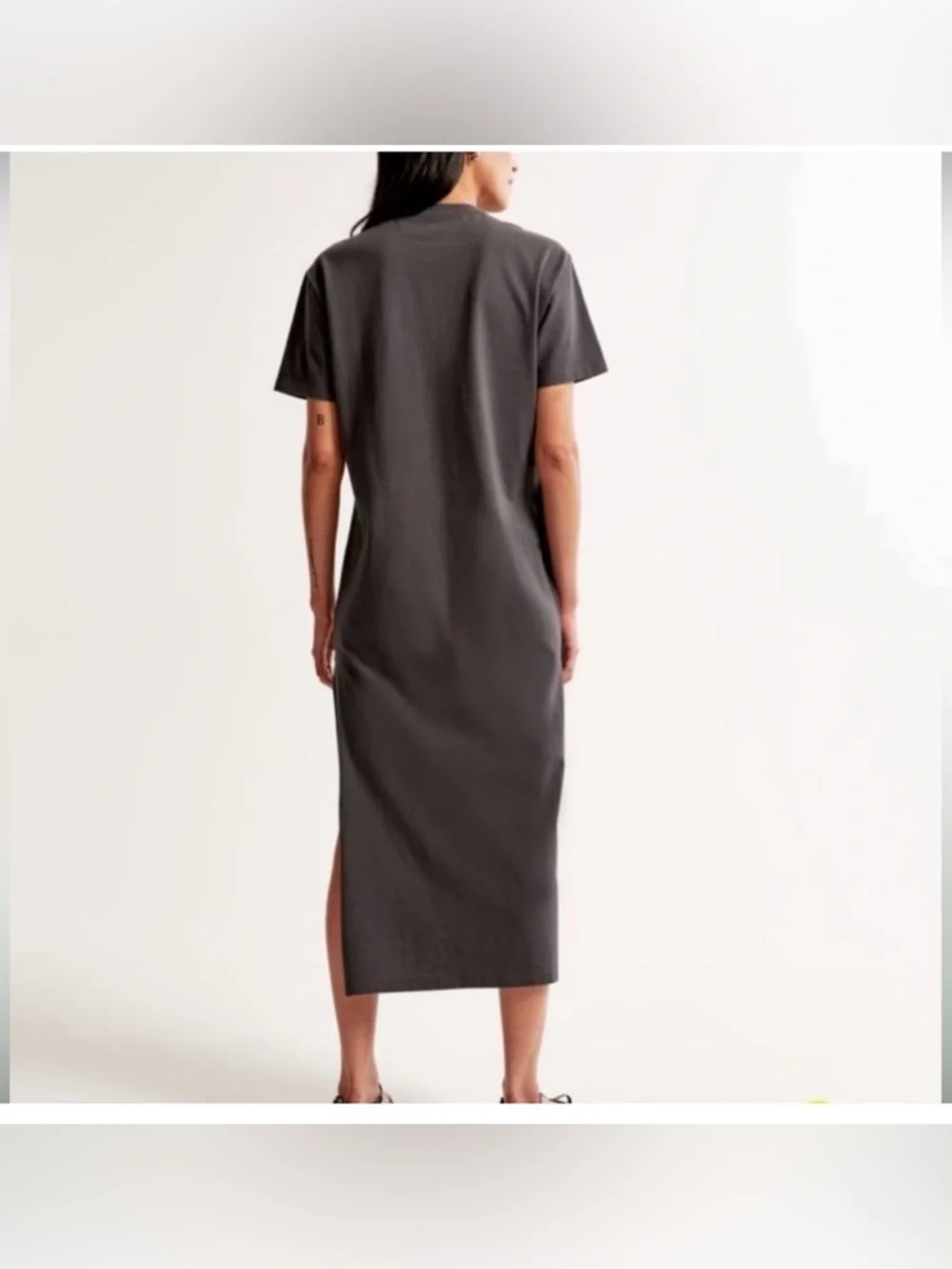 Abercrombie & Fitch Grey Crewneck T-Shirt Maxi Dress Size M